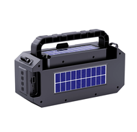 Haut-parleur portable sans fil étanche pour extérieur avec horloge, AirPlay, lampe torche solaire, lecteur de carte, en plastique, compatible Bluetooth 5.3 RGB DC