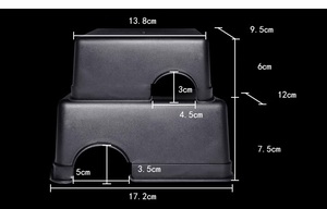 Cachette pour reptiles de petite taille, grande taille, texturée, en plastique noir, durable, facile à nettoyer, avec trou de cachette pour serpent - Product Image 4