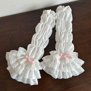 Guanti da <span class=keywords><strong>braccio</strong></span> trasparenti in pizzo multistrato con bordo arruffato elegante in pizzo con decorazione a bracciolo gotico - Product Image 2