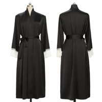 Robe de nuit élégante en acétate pour femmes, confortable, imitation soie, robe de nuit luxueuse et lisse pour femmes