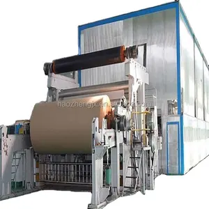HAO ZhENG 10-500 톤 하루 갈색 크래프트 테스라이너 플루트 골판지 종이 만들기 기계