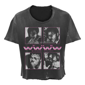 Personalizado Regular <span class=keywords><strong>Fit</strong></span> Verão Boxy t Shirt 260GSM Tela Impressão Gráfico Manga Curta Oversize Tee Ácido Lavagem Angustiado T-shirt Homens - Product Image 1