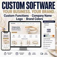 Solutions e-commerce personnalisées LionCreate Shopify pour bijoux, compatibles Mac OS - Plateforme web et mobile multi-plateformes, interface utilisateur et arrière-plan de galerie de luxe inclus
