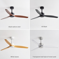 Style moderne minimaliste 3 fichiers alimentation en air ABS 3 pales 52 pouces DC télécommande Bldc ventilateur de plafond