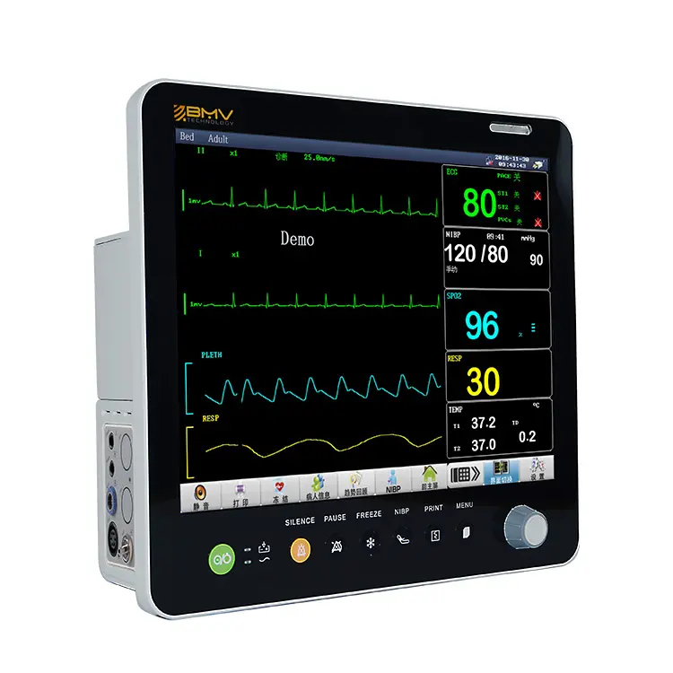 15 polegadas 6 Multiparamétrico Veterinária Vet portátil Multi-parâmetro Monitor Paciente Monitor de Paciente