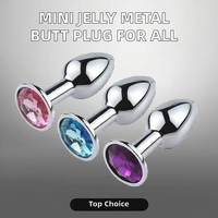 Plug anal en silicone avec bijou en cristal, toucher doux, plug anal pour femme, perle anale, dilatateur anal, jouets anaux pour hommes et femmes
