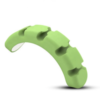 Organisateur de câbles de bureau en silicone souple et mignon en forme d'ours, 4 ou 6 emplacements