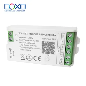 COXOTECH wifi tuya rf rgb led controlador iluminação inteligente rgb rgbw com dmx dimmers remotos tuya led controlador