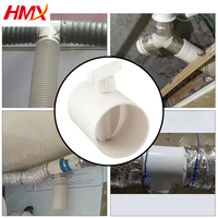 Amortisseur de reflux manuel en plastique PP de 75 mm, amortisseur de volume manuel pour conduit de CVC