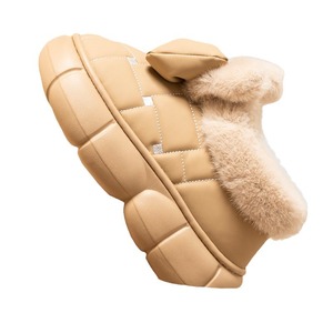 Nouvelles chaussures d'hiver pour femmes en PU artificiel, mode extérieure, nœud papillon, semelle épaisse, antidérapantes, imperméables, durables, doublées de poils artificiels - Product Image 6
