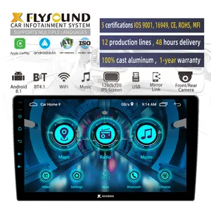 Flysonic OED ODM Production 9 Inch/10 Inch BT GPS Multifunction Car Dvd Player Audio Stereo Android Car Radio