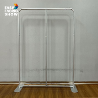 Support de bannière léger en alliage d'aluminium pour affichage, cadre de toile de fond type taie d'oreiller, support publicitaire en tissu personnalisable avec logo