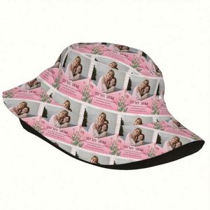 Casquette d'été légère en polyester personnalisable, chapeau bob à imprimé floral personnalisé, cadeau idéal pour la fête des mères pour maman, pour la pêche - Product Image 4