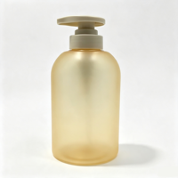 Flacon pompe en PET mat personnalisé de luxe pour savon, mousse, lotion, 500 ml, emballage cosmétique pour gel douche et nettoyant visage