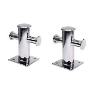 معدات بحرية المورد الفولاذ المقاوم للصدأ 7 بوصة الثقيلة رباط Bitt عبر بولارد مع لوحة دعم لليخوت قارب السفينة - Product Image 1