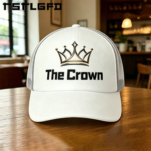 Gorra Trucker Estructurada de 5 Paneles con Logotipo Personalizado, Venta al por Mayor, Bordada, de Malla de Espuma con Frente Rígido, Fabricante, Estilo Hip Hop, para Exteriores - Product Image 1