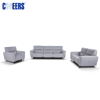 Ensemble de canapés inclinables électriques MANWAH CHEERS avec accoudoirs ergonomiques 3+2+1, en tissu, pieds en métal, fonction zéro mur, pour salon