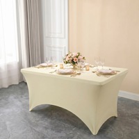 Housses de table extensibles sur mesure pour hôtels, restaurants, mariages, banquets et événements, nappes rectangulaires ajustées de qualité supérieure