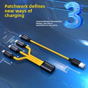 USB100W <span class=keywords><strong>3</strong></span>-<span class=keywords><strong>en</strong></span>-<span class=keywords><strong>1</strong></span> Charge <span class=keywords><strong>Multi</strong></span>-<span class=keywords><strong>USB</strong></span> <span class=keywords><strong>Câble</strong></span> Démontage gratuit Universel C-Type <span class=keywords><strong>Câble</strong></span> de données de téléphone portable - Product Image 6