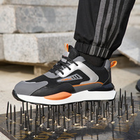 Vente en gros de chaussures de sécurité respirantes légères, antistatiques, antichocs, à la mode, avec semelle extérieure épaisse, chaussures de sécurité décontractées souples pour le travail