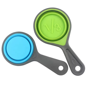 Juego <span class=keywords><strong>de</strong></span> taza <span class=keywords><strong>y</strong></span> cuchara <span class=keywords><strong>de</strong></span> medición <span class=keywords><strong>de</strong></span> silicona <span class=keywords><strong>de</strong></span> grado alimenticio portátil <span class=keywords><strong>de</strong></span> gran oferta Diseño ecológico plegable - Product Image 6