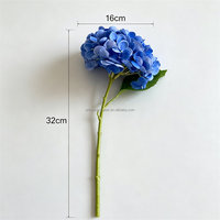 Batang Bunga Hydrangea Buatan Berkualitas Tinggi L-650, Sentuhan Realistis, Lateks, Mini, Biru, untuk Dekorasi Pernikahan, Natal, dan Imlek