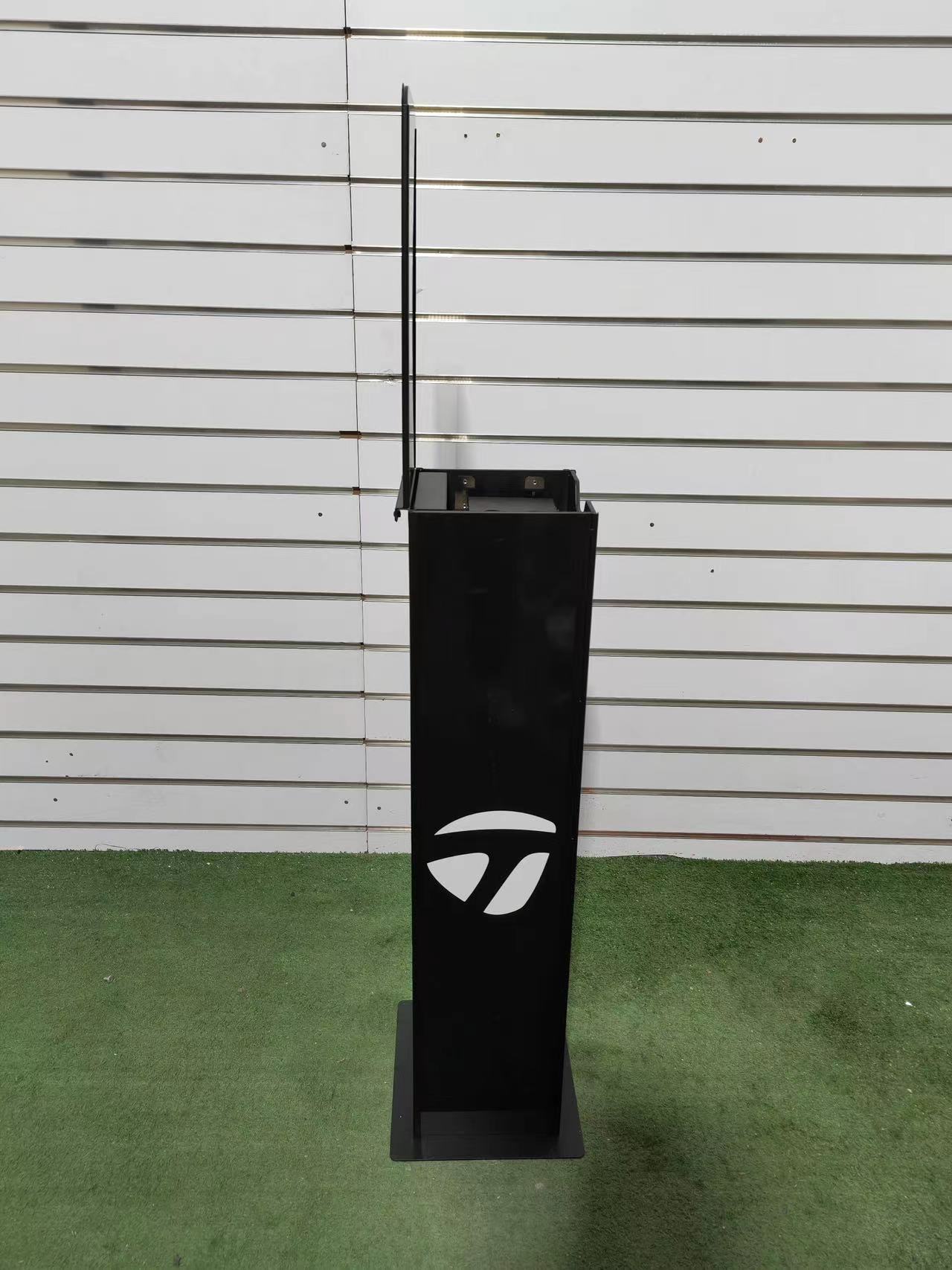 Golf Ball Lift Bucket Automatic Storage Bin, Featuring a Black square Metal Display Rack with a Spring Mechanism. — view 5