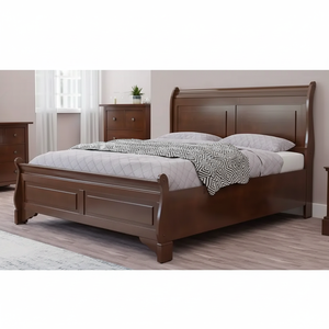 Lit king-size en bois de la collection américaine avec rangement hydraulique - Product Image 1