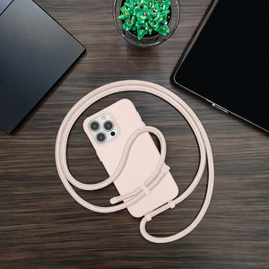 Có thể điều chỉnh TPU Crossbody Dây Đeo Dây đeo điện thoại trường hợp đối với <span class=keywords><strong>iPhone</strong></span> 17 16 15 Pro Max 12 13 Mini Silicone Vòng cổ dây Cover quay lại trường hợp - Product Image 1