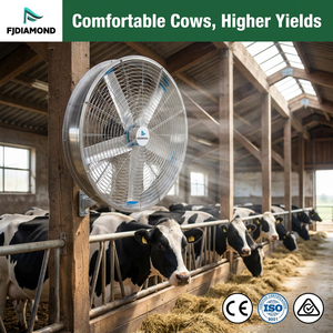 Ventilador de Establos de Acero Inoxidable 304 Antioxidante para Refugios Equinos, Bajo Nivel de Ruido, Mantiene a los Animales Calmados, Alta Eficiencia - Product Image 1