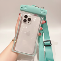 Étui de téléphone portable imperméable EVERSTAR avec fermeture éclair, sac étanche pour la natation, les jeux aquatiques et la plage, avec sangle de cou