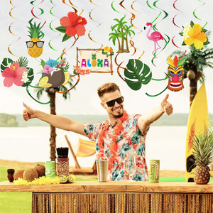 Decoraciones para Fiestas Temáticas Hawaianas DAMAI, Guirnalda de Flamencos, Adornos Colgantes en Espiral para Fiestas de Playa de Verano - Product Image 2
