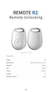 R1 R2 ttlock App nút điều khiển từ xa không dây cho khóa thông minh kiểm soát truy cập - Product Image 3