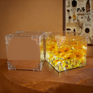 Sunflower Field 3D Cube Night Light Square Tap Control USB Powered Ambient Light for Bedroom Living Room Study - Product Image 4