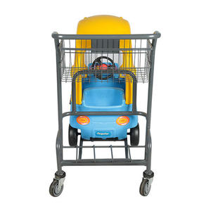 고품질 슈퍼마켓 아이 쇼핑 트롤리 손수레 플라스틱 장난감 트롤리 - Product Image 3
