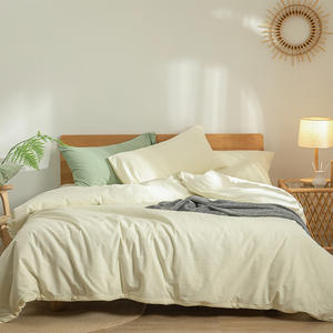 Juego de Ropa de Cama Nórdica de Microfibra, Funda de Edredón de Color Sólido, Juego de Tres Piezas con Funda de Almohada, Personalizable con Logotipo, para Todas las Temporadas, 100% Poliéster - Product Image 5