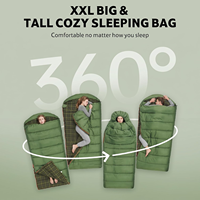 Sac de couchage pour le camping par temps froid, 100% coton flanelle, design enveloppe, pour le camping, la randonnée, la chasse, vente en gros OEM