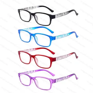 แฟชั่นPcพลาสติกแว่นตาอ่านชายหญิงBlue Light Prescription Diopter + 1.0 ~ + 4.0