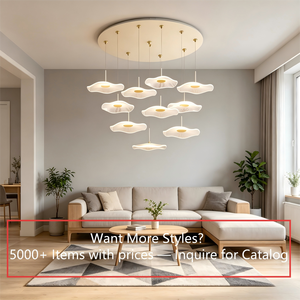 Lampada a Sospensione LED Regolabile Cream Wind Cloud, Lampadario Moderno Nordico per Ville, Soggiorni e Camere da Letto - Product Image 2