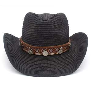 2025 nuevo estilo étnico bohemio Retro sombrero de hierba de ala ancha protector solar de viaje al aire libre y sombrilla sombrero de <span class=keywords><strong>Jazz</strong></span> - Product Image 3