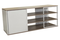 Bureau convertible classique moderne en fer avec étagère de rangement pour bureau à domicile TVG-N2402