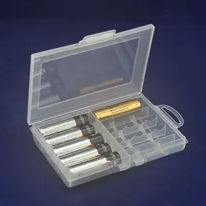 Goedkope Plastic Clear Batterij Opbergdoos Met Divider