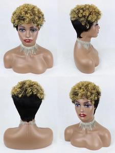 Parrucche per <span class=keywords><strong>capelli</strong></span> biondi Pixie a taglio corto a taglio molto basso ricci parrucche corte ritagliate Pixie Cut Short Hd Full Lace parrucche per <span class=keywords><strong>capelli</strong></span> umani - Product Image 6