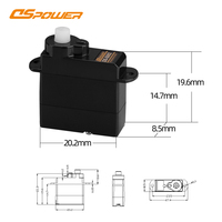 Dspower Micro Servo 4.3G Tiny Servo Mini Digitale Servo Voor Aeromodelling Rc Vliegtuig Helicopter Boot