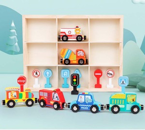 2023 Thiết Kế Mới Bằng Gỗ Xe Đồ Chơi Đầy Màu Sắc Dấu Hiệu Đường Phố Sáng Tạo Từ Giao Thông <span class=keywords><strong>Train</strong></span> Set Giáo Dục Đồ Chơi TOR Trẻ Em - Product Image 4