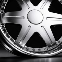 Nouvelles jantes en alliage d'aluminium chromées noires brillantes à 6 branches avec enjoliveur profond et capuchons de moyeu rotatifs pour voitures particulières de 16 à 20 pouces