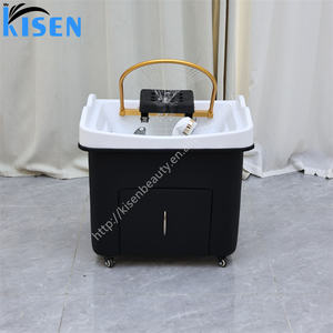 Lavabo à shampooing moderne Kisen avec circulation d'eau et vapeur, <span class=keywords><strong>bac</strong></span> portable pour le lavage des cheveux, pour salon de manucure - Product Image 2