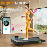 Tapis de marche compact et portable à inclinaison automatique 12 % avec 3 modes d'entraînement pour la maison et le bureau, fonction Bluetooth - Stock US