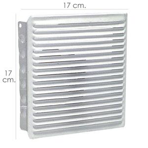 Griglia di ventilazione a incasso 17x17 cm. Laccato Bianco - Product Image 1