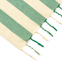 Custom Logo Luxury Turkish Beach Towel Fringe 100% Cotton 21s Yarn Quick Dry Windproof Sports Striped Travel Spa Boho Style